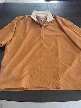 Callaway Golf Sport Quarter-Zip Short Sleeve Windshirt Jacket Camel